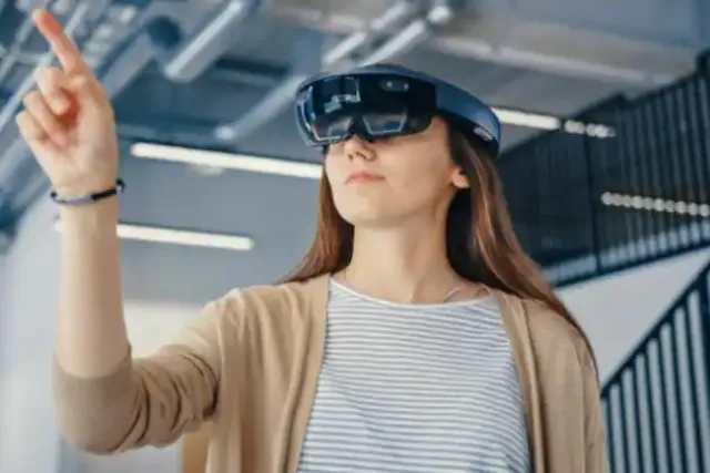 Mixed reality application in a company